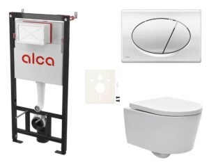 Cenově zvýhodněný závěsný WC set Alca do lehkých stěn
