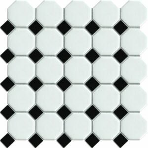 Keramická mozaika Premium Mosaic mix čierna / biela