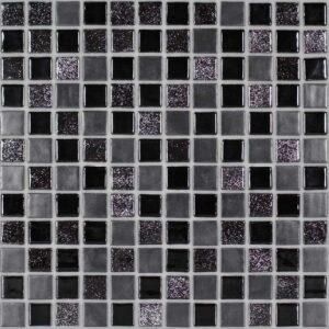Sklenená mozaika Mosavit Moondance negro 30x30 cm