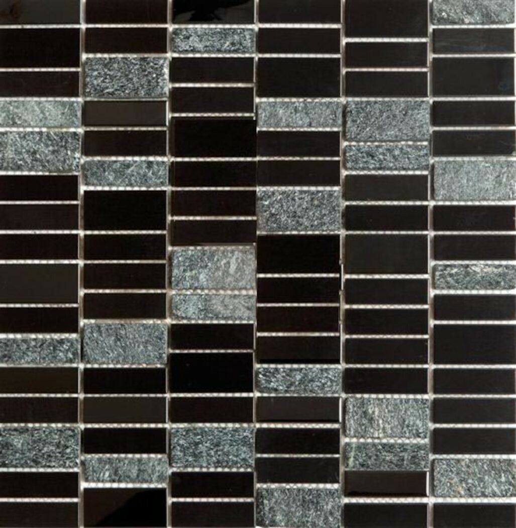 Nerezová mozaika Premium Mosaic Stone černá 30x30