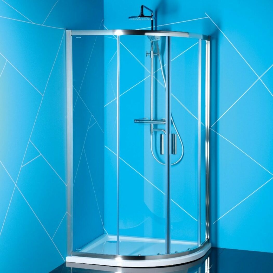 Sprchový kút asymetrický 90x80 cm