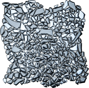Sklenená mozaika Premium Mosaic černá 30x30
