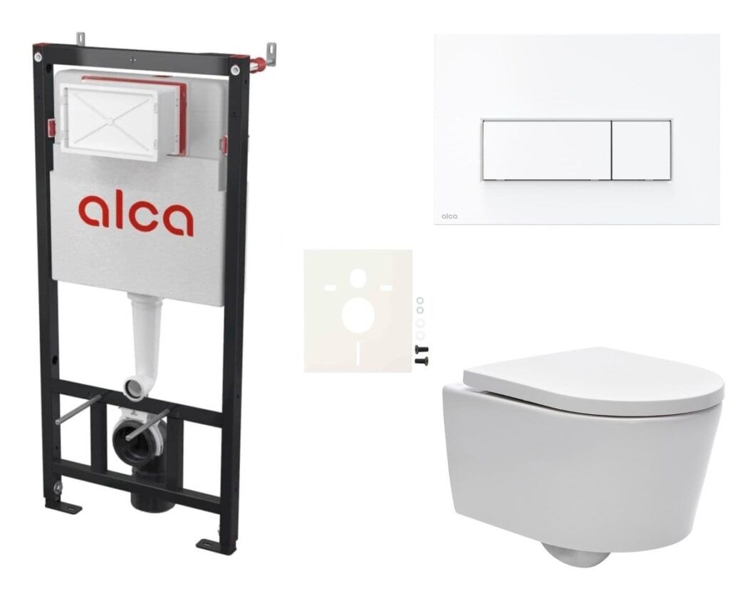 Cenovo zvýhodnený závesný WC set Alca do ľahkých stien